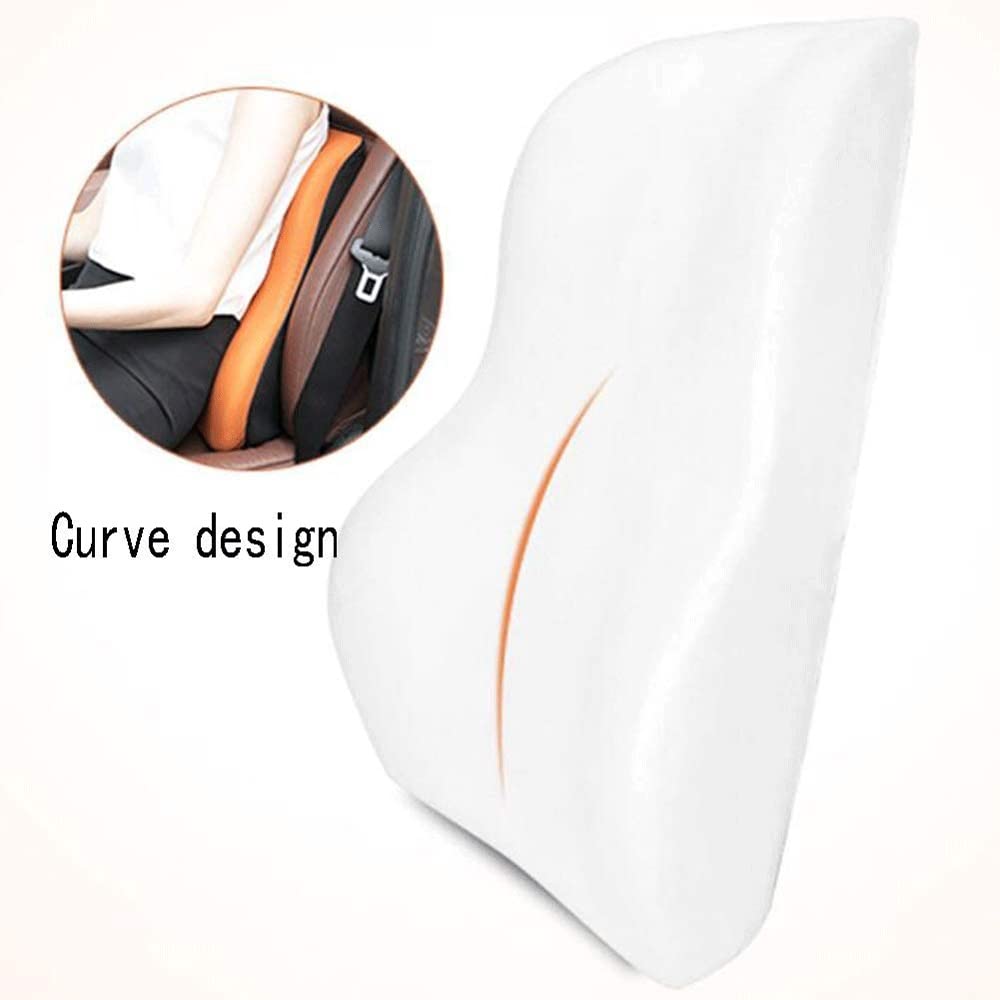 Support Lombaire de qualité supérieure for Coussin Lombaire - Support for Le Dos Complet - Chaise de Bureau Support Lombaire for Voiture Noire - Dos orthopédique en Mousse à mémoire de Forme -