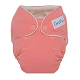 GroVia Newborn All in One Snap Reusable Cloth Diaper (AIO) (Rose)