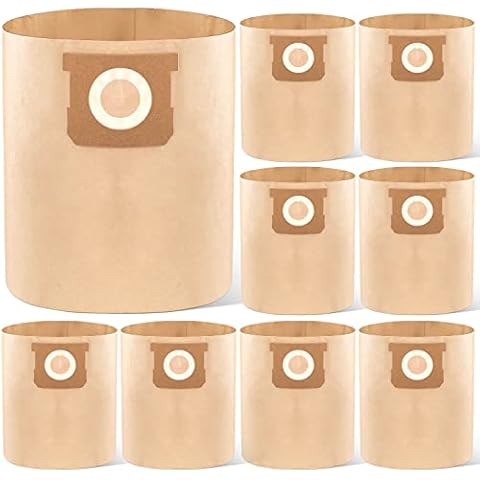 10 Pack 19-3100 Disposable Filter Bag Replacement for Stanley 5-6 Gallon Wet/Dry Vacuums Cleaner Dust Collection Bags Cover
