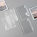 12pcs Mini Binder Pockets, Transparent PVC Zipper Binder Pouches, Loose Leaf 3 Holes Cash Budget Envelopes for Protectors Organize Photos, Cards, Bills (Clear)