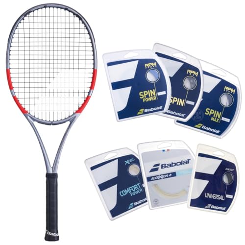 Babolat Pure Strike 100 16x20 4th Gen Tennis Racquet (Carbon Grey) Strung with Your Choice of String