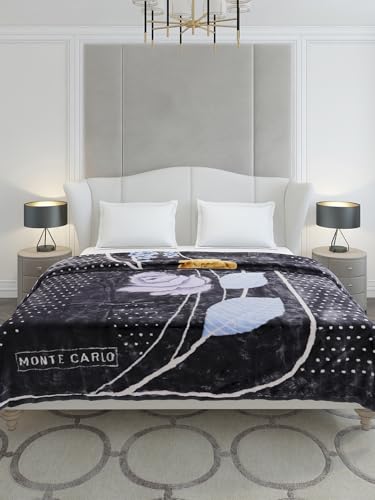 Image of Monte Carlo Double Bed Heavy Winter Blanket Marshal 2 Ply 850 GSM | 4.5 KG (240x220 CM), Navy Blue