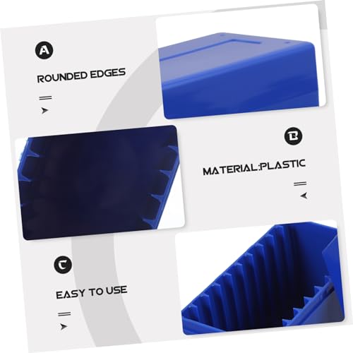 Caja organizadora para monedas azul de plástico miniatura 5