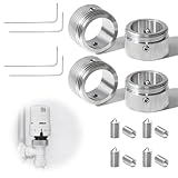 Adaptateurs de Thermostat de Radiateur M30 x 1,5, Vanne de Radiateur en Acier Inoxydable, Valve de Chauffage pour RA RAV RAVL, Diamètre Intérieur 22 mm, avec Les Bandes, Clé Hexagonale, Lot de 4