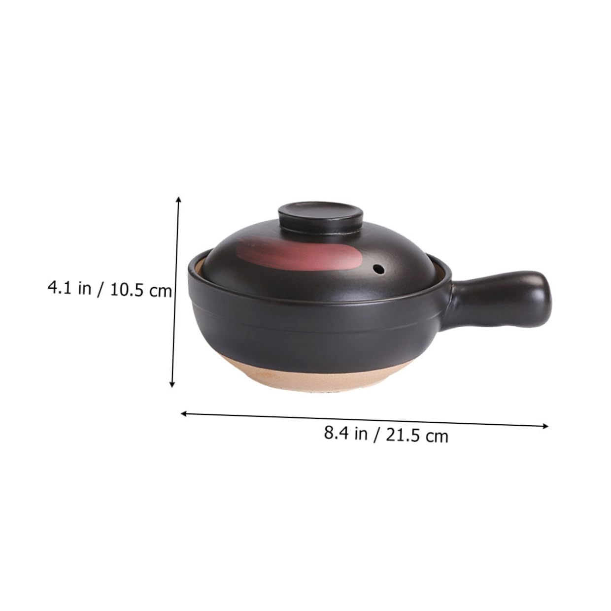 Olla de Barro para Guisado del Hogar Superficie Lisa y Fácil de Limpiar, Cazuela Tradicional de Arcilla Adecuado para Reuniones Familiares y Fiestas Jardín