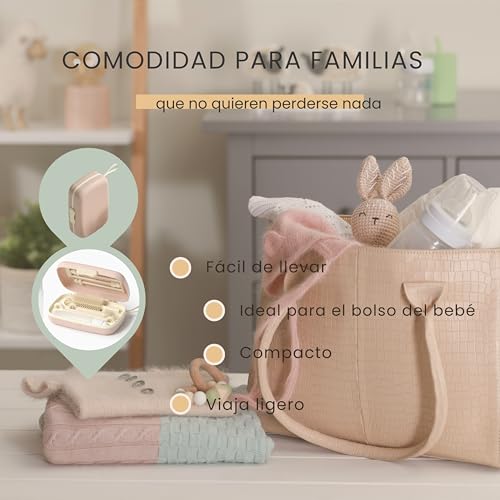 Miniatura 6 de Uaba Limpia Biberones Escurre Biberones 7-En-1 Cepillo Silicona 360 , Cepillo Tetinas, Pajitas Botella Jabón Kit De Viaje Plegable Sin Bpa Rosa