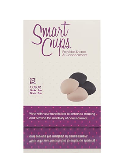 Smart Cups Bra Pads Insert 2 Pairs Bra Inserts B/C Cups Bra Replacement Pad Black& Nude #TOP1