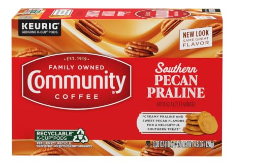 Image of Community Coffee Southern Pecan Praline K-Cups, Medium Roast, 10 Count (Pack of 1)
