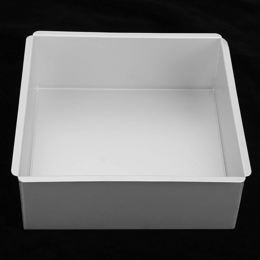 Molde cuadrado de aluminio anodizado para tartas, herramienta para hornear con parte inferior extraíble, duradero para alimentos, molde de pan de mousse de grado para tarta de