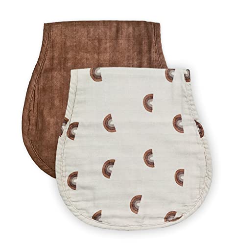 Image of Leyl&Ari Burp Cloths | Organic Muslin Baby Girl Boy Burp Cloths | Soft & Absorbant Burping Rags for Babies
