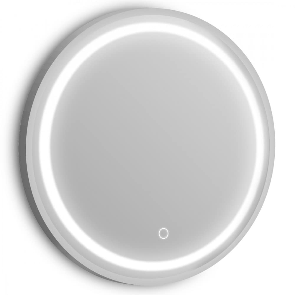 MELCAP Specchio Parrucchiere Tondo a Parete con Touch per Illuminazione Led