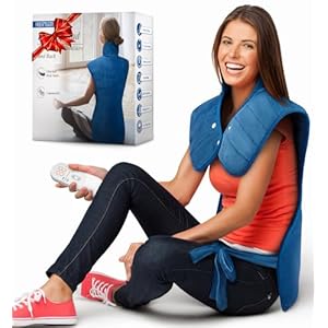 Heating Pad for Neck and Shoulders and Back, Birthday Gifts for Women Men Mom Dad Her Him Wife, Heating Pad for Back Pain Relief, Electric Heat Pad, 6 Heat Settings 4 Timers Auto-Off, 22" x 37" Blue Heating Pad for Neck and Shoulders and Back Birthday Gifts for Women Men Mom Dad Her Him Wife Heating Pad for Back Pain Relief Electric Heat Pad 6 Heat Settings 4 Timers Auto Off 22 x 37 Blue