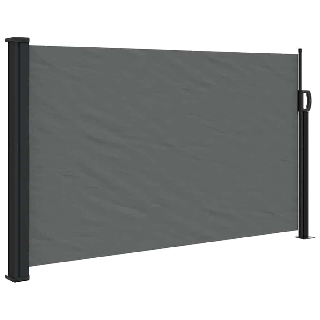 Store latéral rétractable anthracite 120 x 600 cm pour jardin