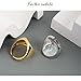 Shell Statement Open Ring for Women Fashion Simple Adjustable Extendable Rings Middle Thumb Finger Wedding Band for Men Christmas holiday Birthday Comfort Fit Jewelry Gifts (Gold-Tone)