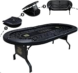 GUTSHOT Foldable Poker Table for 10 Players