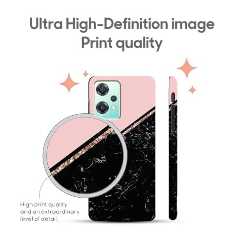 Image of COLORflow Back Cover Compatible with OnePlus Nord CE 2 Lite 5G | Beautiful Black Pink Marble | Designer Printed Hard CASE Bumper Back Cover Compatible with OnePlus Nord CE 2 Lite 5G