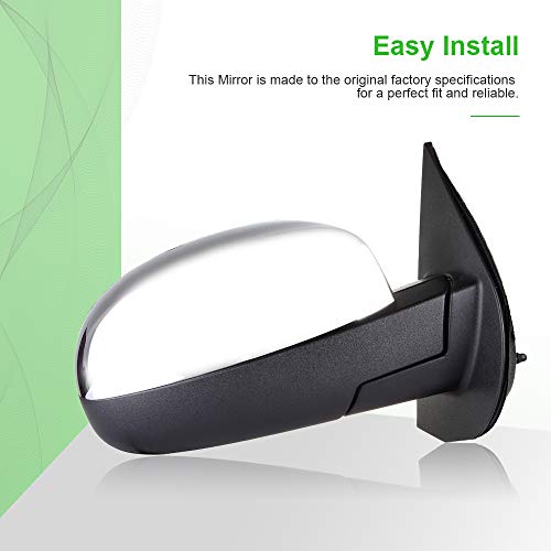 Scitoo Passenger Side Door Mirror Power Folding Power Heated Turn Signal Memory Chrome Rear View Mirrors For 2007 2008 2009 2010 2011 2012 2013 For Chevy Silverado For Gmc Sierra 1500/2500 Hd/3500 Hd #TOP2