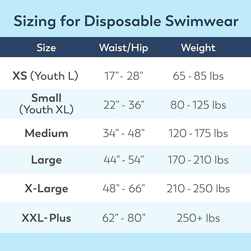 Image of Swimmates Disposable Adult Swim Diapers, Small /Youth XL, 22 Ct