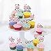 Gyufise 36Pcs Cow Cupcake Toppers Farm Animal Happy Birthday Cupcake Decorations for Cow Farm Animal Zoo Themed Kids Boy Girl Birthday Party Supplies Three Layers Party Decor