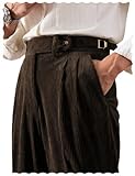 Men's Pants Corduroy Tailored Classic Fit Winter Stretchy Casual Corduroy Dress Pants （Coffee34W30L）