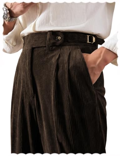 Men's Pants Corduroy Tailored Classic Fit Winter Stretchy Casual Corduroy Dress Pants...