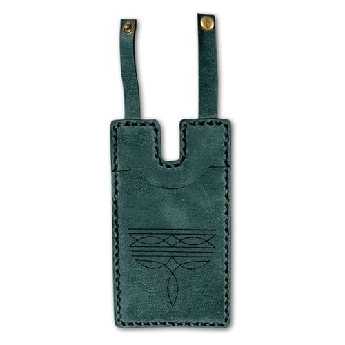 Fashion Western Boot Wallet with Snap Strap, Handcrafted Leather Boot Wallet for Cards and Cash, Western Accessory for Women Man(Green)