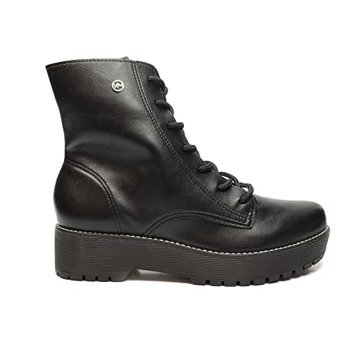 Bota Feminina Via Marte Coturno Flatform Preto 37