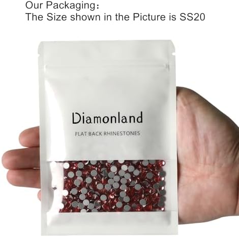 Flatback Glass Crystal Rhinestones Rounds Gems for Bedazzling Nails Art Crafts Decorations Clothes Shoes（SS16 1440pcs, Rose） image 4
