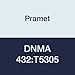 Pramet DNMA 432:T5305 Carbide Indexable Turning Insert, 0.031" Radius, Negative, Semi Finishing/Roughing, 1/2" I.C, 3/16" Thick, CVD, 55 Degree Diamond, Cast Iron (K10), Black (Pack of 10)