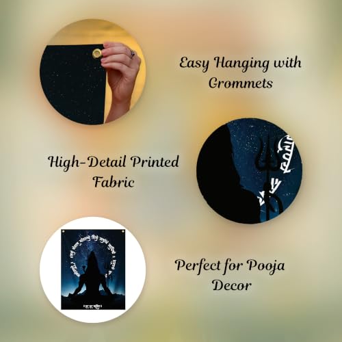 Image of Special You Back Drop Curtain for Decoration with Shiv Ji Backdrop (5x4Ft) for Home Decoration Items for Living Room, Wall Decor Items, Mandir Decorations Items for Home