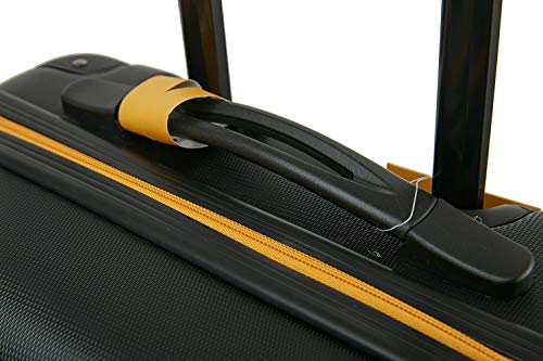 Image of JCB - Luggage Trolley, Black, 20 Inch, Hard Case, ABS Plastic, Water Resistant, 4 Spinner Wheels, Number Lock, Loaded Interior, 30L Capacity