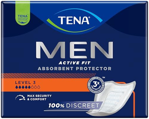 Assorbente di protezione per incontinenza maschile Tena Men - Livello 3 - Cartone 16x6