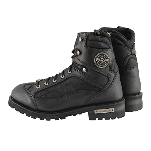 Image of Milwaukee Leather Men's Leather Lace-Up Riding Boots - Motorcycle Biker Footwear for Street & Daily Wear