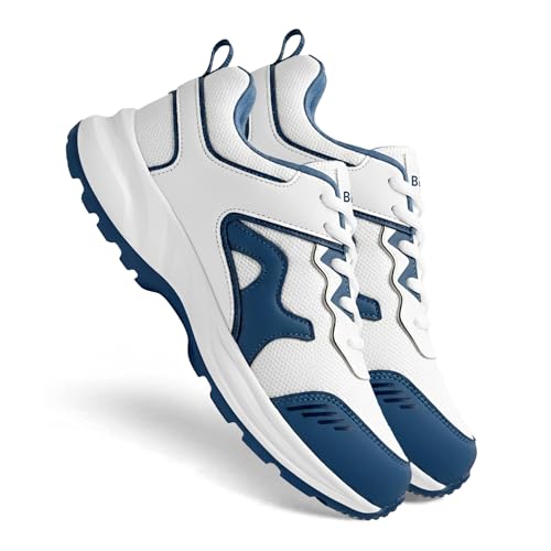 Image of BRUTON Air Force-628 Men's Running Shoes | Lightweight Sports Shoes for Men | Comfortable Walking Jogging Gym Shoes | Breathable Lace-Up Training Footwear