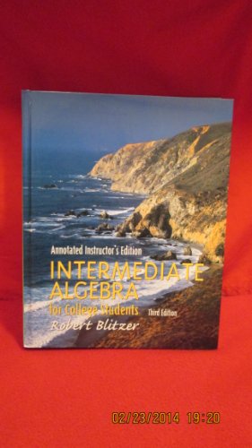 Intermediate Algebra for College Students 0130614521 Book Cover