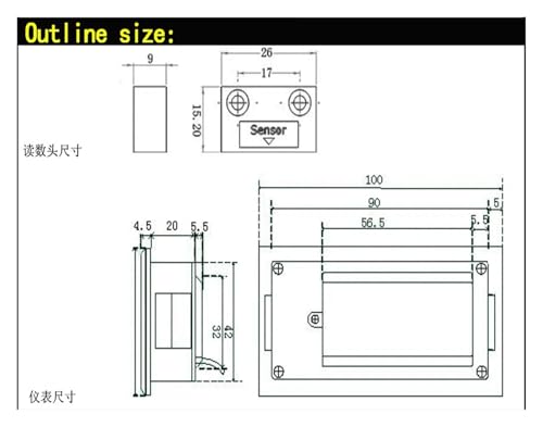 Escala Lineal Digital Miniatura M503 con Display para Torno miniatura 6