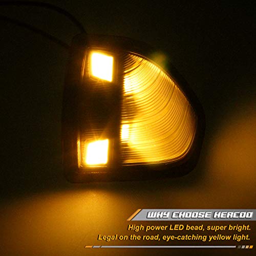 Luces LED para espejo lateral con lente de cubierta ahumada para Dodge Ram 4500 5500 4