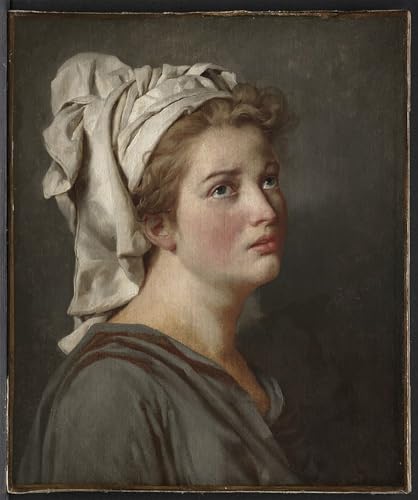 Art mural Jeune femme au turban Jacques Louis David habiller un grand mur vide 60x90cm