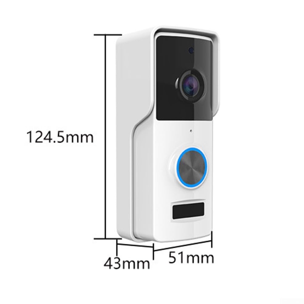 Sonnette Vidéo Fil 2K avec Récepteur Intérieur Sonnette Vidéo