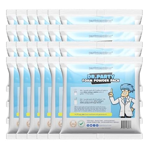Partymachines Foam Solution - Powder Pack of 24 for 2400+ gallons of foam solution - most concentrated available Cover