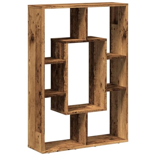 Estantería de madera vieja de 63x20x90 cm de ingeniería para organizar libros 4