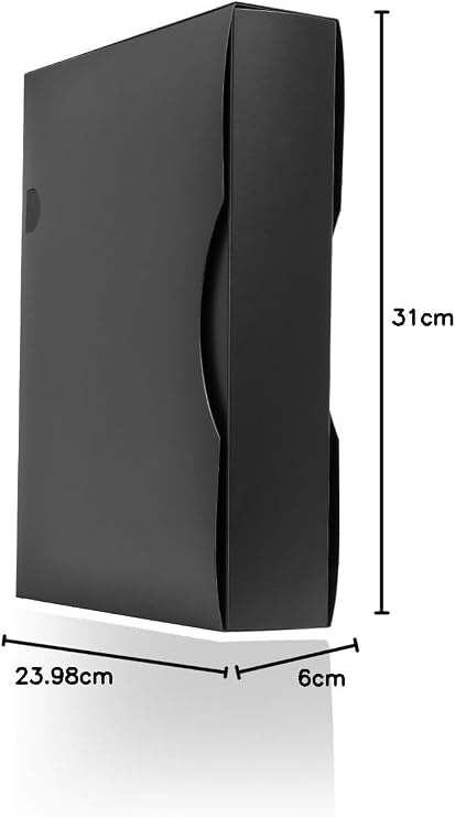 Arpan A4 Presentation Display Book, File Folder with 150 Pockets 300/Sides, Storage Case Portfolio Folder with Plastic Sleeves, Poly Pocket (Black, 1)