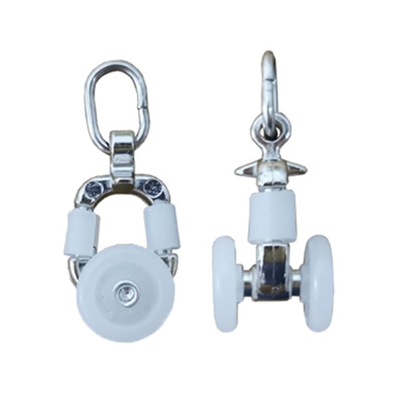 Gadpiparty Curtain Track Gliders 20Pcs Twin Wheel Rollers for Smooth Sliding on Heavy Duty Curtain Tracks Suitable for Windows Closets and Sliding Doors