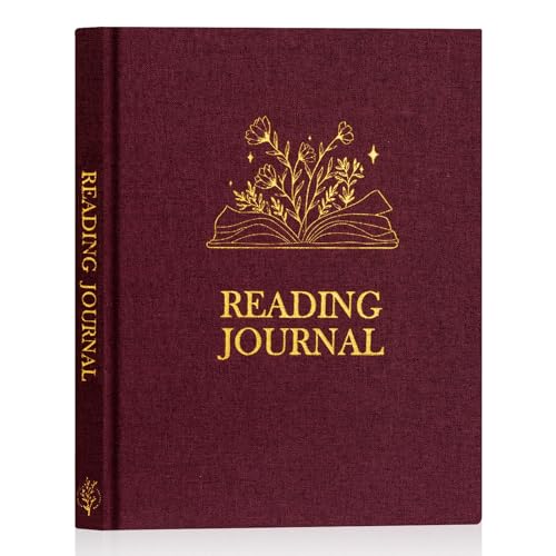 Lanpn Lesetagebuch & Buchjournal Leinen Reading Book Journal Buch Tagebücher für Erwachsene Buchliebhaber Buch Club Lesen Notizbuch Bücher Journal Tracker Tagebuch zum Organisieren Bücher Lila