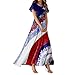 USA Dress Short Sleeve Maternity Lounge O Neck Independence Day Stars Stripe Fashion Dressy Fourth of July Outfits Vestidos De Verano para Mujer 2025
