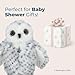 Bearington Collection Snowy Owl Plush Stuffed Animal - 8-Inch Soft & Fluffy Modern Design - Cuddly Stuffed Owl Plush Toy - for Kids & Babies