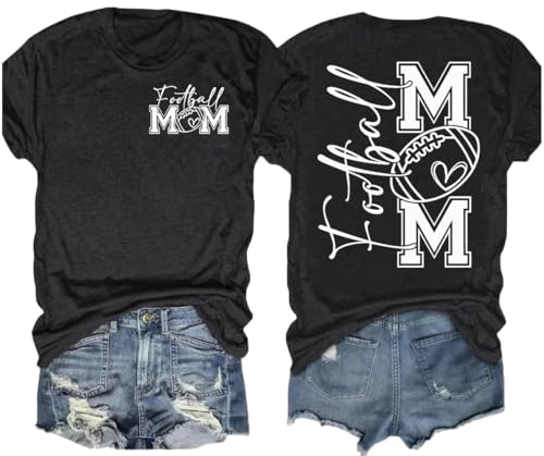 Game Day Shirts Women Football Shirt Sunday Funday T-Shirt Vintage Leopard Print Tee Casual Graphic Tee Tops