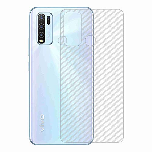 Image of Compatible with Vivo Y50 Back Screen Protective Film Carbon Fiber Skin Transparent Screen Guard Sticker