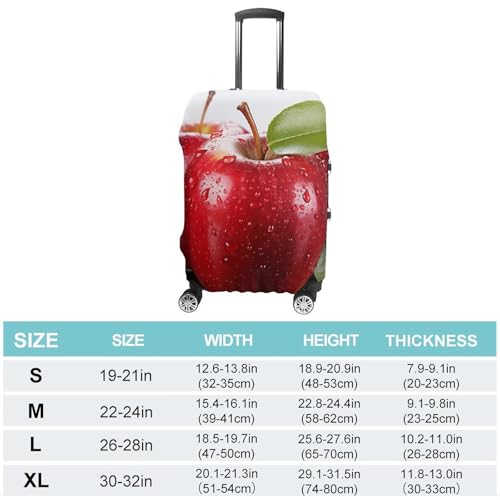 Red Apple Fruit Luggage Cover, Washable Elastic Suitcase Cover Protector Fit 18-32 Inch Luggage2
