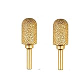 FUANA 2 cabezales de molienda de diamante de 8 a 20 mm con vástago de 6 mm para grabado de metal, pulido y manualidades, color dorado, 2 piezas de 18 mm